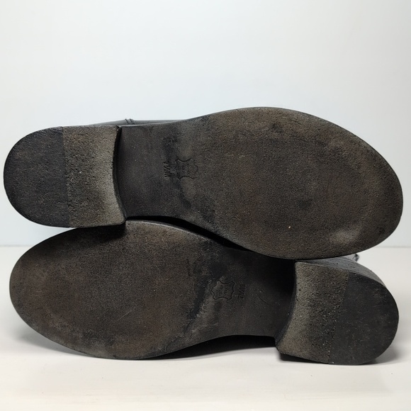 Tory Burch Bennie Black Combat Moto Boots with Buckle Straps womans size 7.5 - Picture 9 of 16